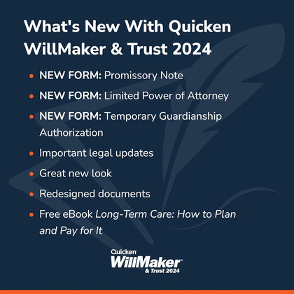 Quicken Willmaker and Trust 2024 Software