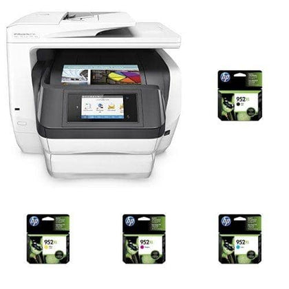 HP OfficeJet Pro 8740 Wireless All-in-One Photo Printer with Mobile Printing with XL Ink Bundle