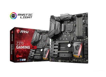 MSI Z370 GAMING M5 Enthusiast Intel Coffee Lake LGA 1151 VR Ready 64GB DDR4 SLI ATX Motherboard