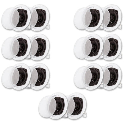 Acoustic Audio R191 In Ceiling / In Wall Speaker 7 Pair Pack 2 Way Home Theater 2800 Watt R191-7PR