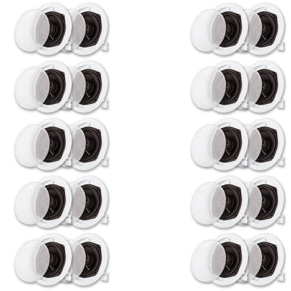 Acoustic Audio R191 In Ceiling / In Wall Speaker 10 Pair Pack 2 Way Home Theater 4000 Watt R191-10PR