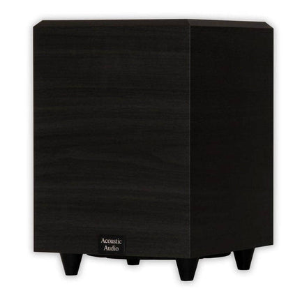 Acoustic Audio PSW-8 300 Watt 8-Inch Down Firing Powered Subwoofer (Black)