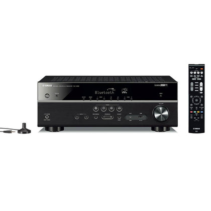 Yamaha RX-V485BL 5.1-Channel 4K Ultra HD AV Receiver with Wi-Fi Bluetooth and MusicCast.