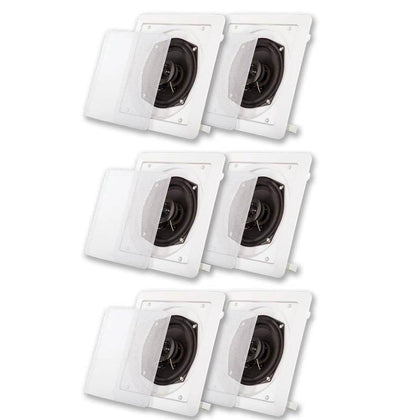 Acoustic Audio S191 in Ceiling/in Wall Speaker 3 Pair Pack 2 Way Home 1200W S191-3PR