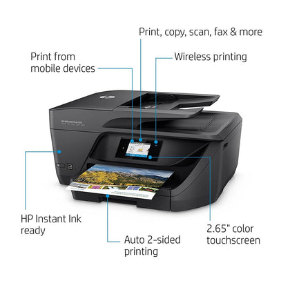 HP OfficeJet Pro 6968 All-in-One Wireless Printer with Mobile Printing, Instant Ink ready