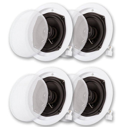 Acoustic Audio R191 in Ceiling/in Wall Speaker 2 Pair Pack 2 Way Home Theater 800 Watt R191-2PR